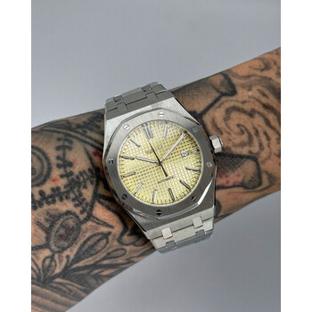 Custom Seiko Mod • Gold Dial Silver AP • 42mm